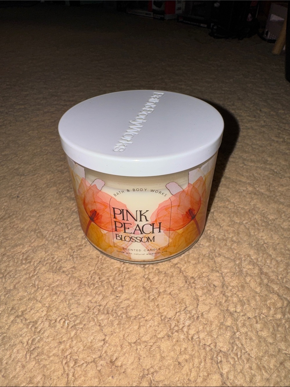 Bath & Body Works Pink Peach Blossom 3-Wick Candle